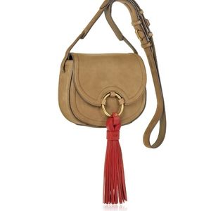 Tory Burch Tassel River Rock Mini Saddle Bag